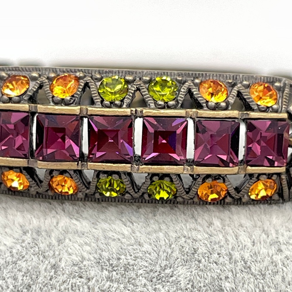 Heidi Daus Crystal Bronze Female Adult M/L Hinged Bangle Bracelet